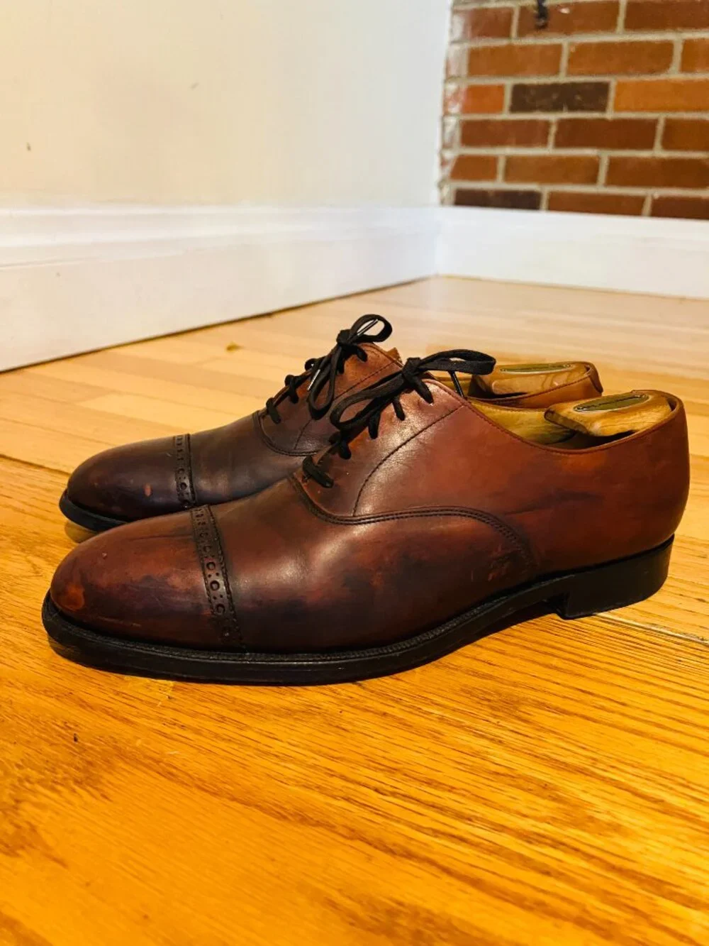 Dunhill X Poulsen & Skone Derby Dress Shoes In Brown Size 9.5 D US $930